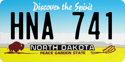 ND license plate HNA741