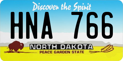 ND license plate HNA766