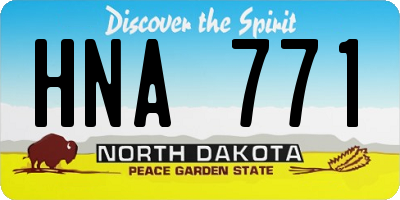 ND license plate HNA771