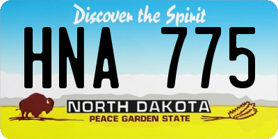 ND license plate HNA775