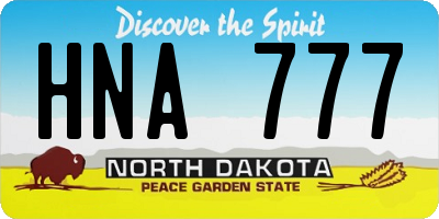 ND license plate HNA777