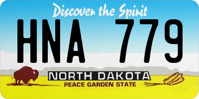 ND license plate HNA779