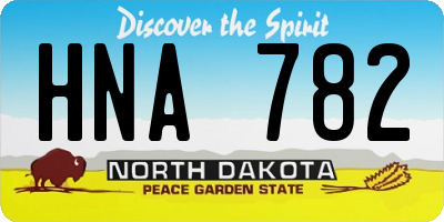 ND license plate HNA782