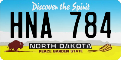 ND license plate HNA784