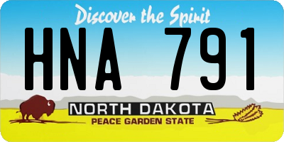 ND license plate HNA791