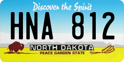 ND license plate HNA812