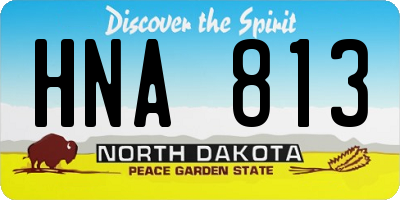 ND license plate HNA813