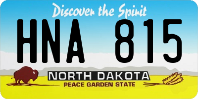 ND license plate HNA815