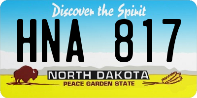 ND license plate HNA817