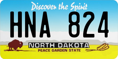 ND license plate HNA824