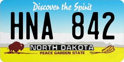 ND license plate HNA842