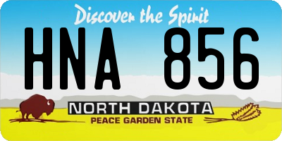 ND license plate HNA856