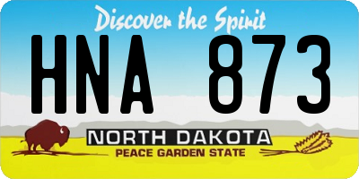 ND license plate HNA873