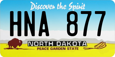 ND license plate HNA877