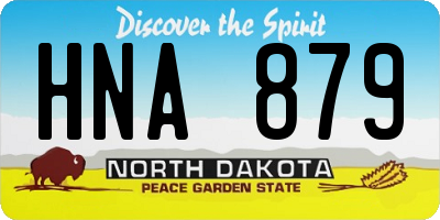 ND license plate HNA879