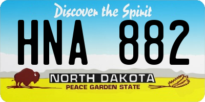 ND license plate HNA882
