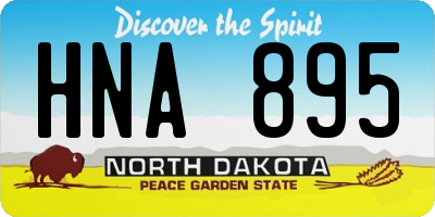 ND license plate HNA895