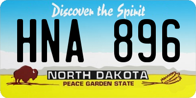 ND license plate HNA896