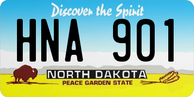 ND license plate HNA901