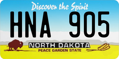 ND license plate HNA905