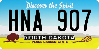 ND license plate HNA907