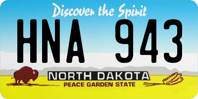 ND license plate HNA943