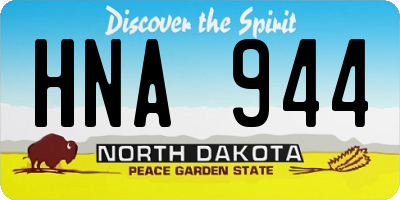 ND license plate HNA944