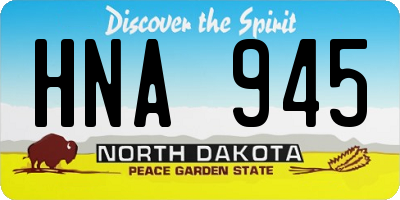 ND license plate HNA945