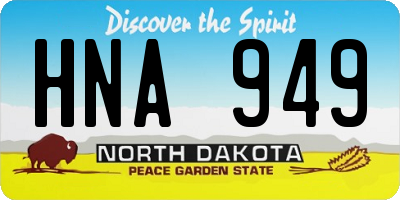 ND license plate HNA949