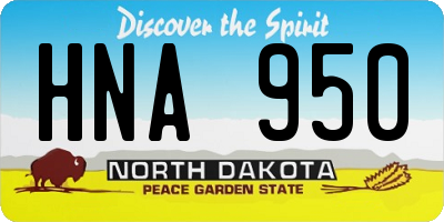 ND license plate HNA950