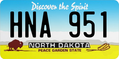 ND license plate HNA951