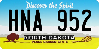 ND license plate HNA952