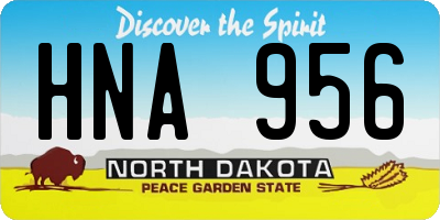 ND license plate HNA956