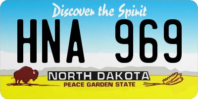 ND license plate HNA969