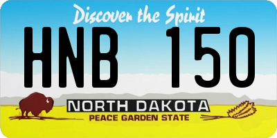 ND license plate HNB150