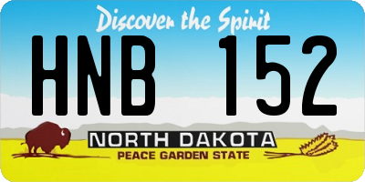 ND license plate HNB152