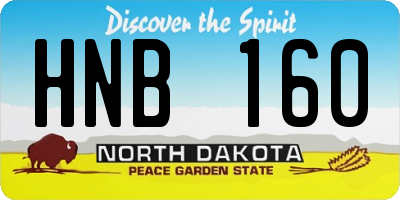ND license plate HNB160