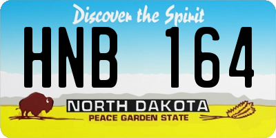 ND license plate HNB164