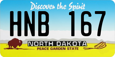 ND license plate HNB167