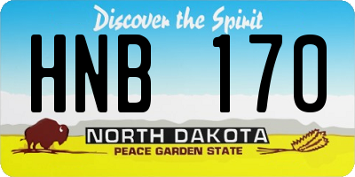 ND license plate HNB170