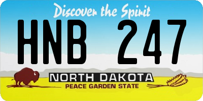 ND license plate HNB247