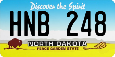 ND license plate HNB248