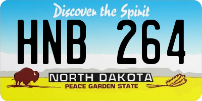 ND license plate HNB264