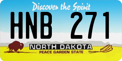 ND license plate HNB271