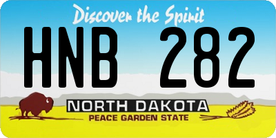 ND license plate HNB282