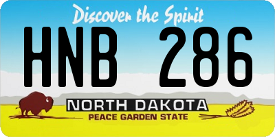 ND license plate HNB286