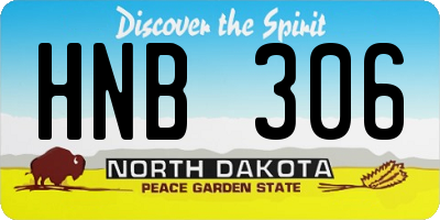 ND license plate HNB306