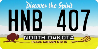 ND license plate HNB407