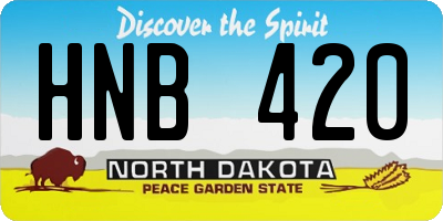 ND license plate HNB420