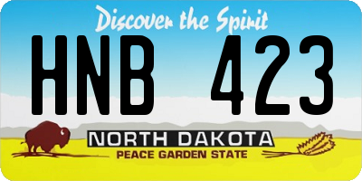 ND license plate HNB423